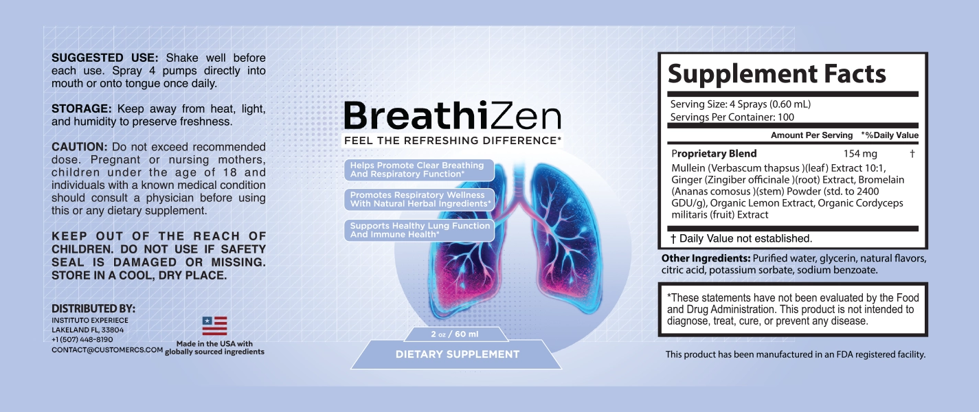 BreathiZen Product Label